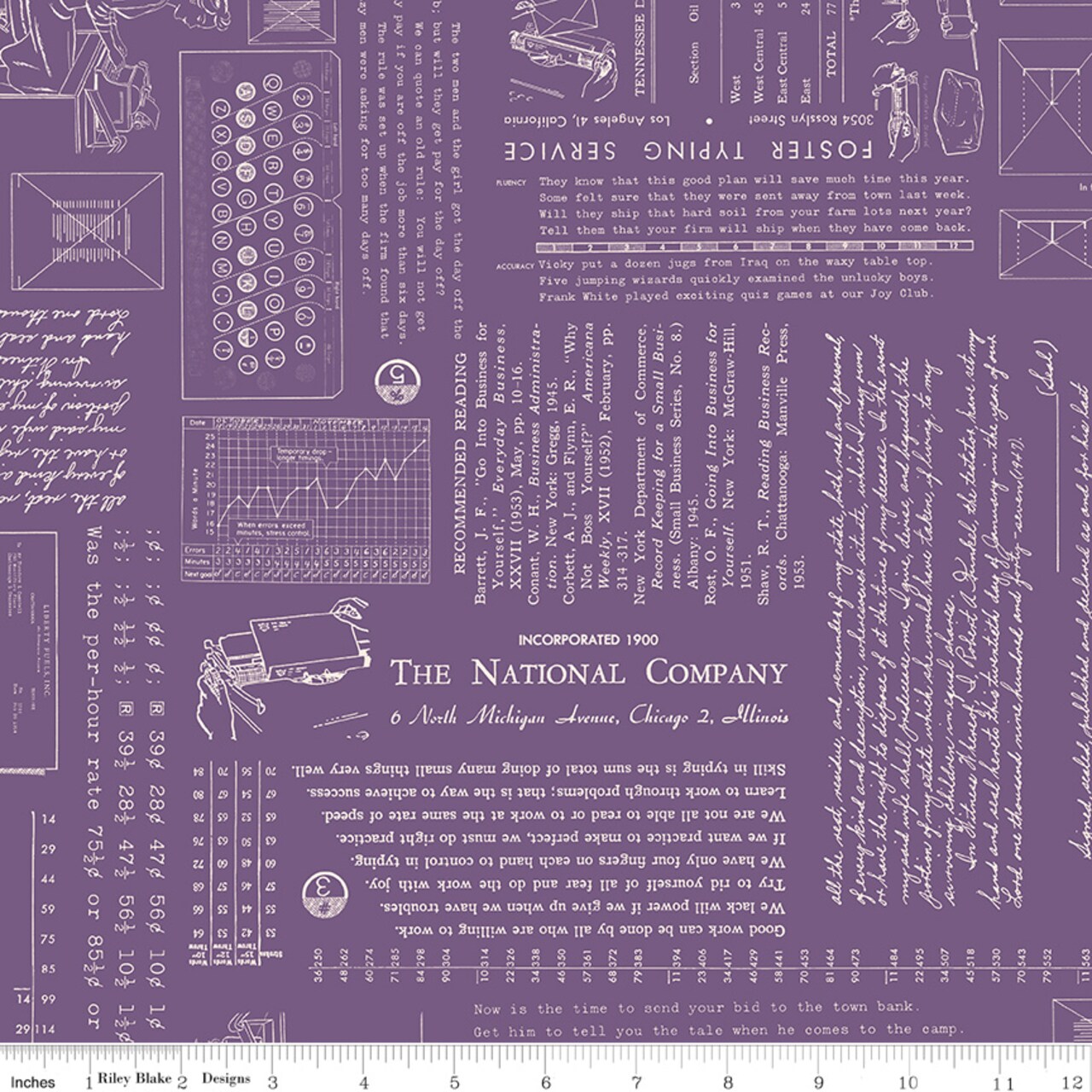 TYPEography in Plum (c16850-plum) | TYPEography | Lori Holt | Riley Blake